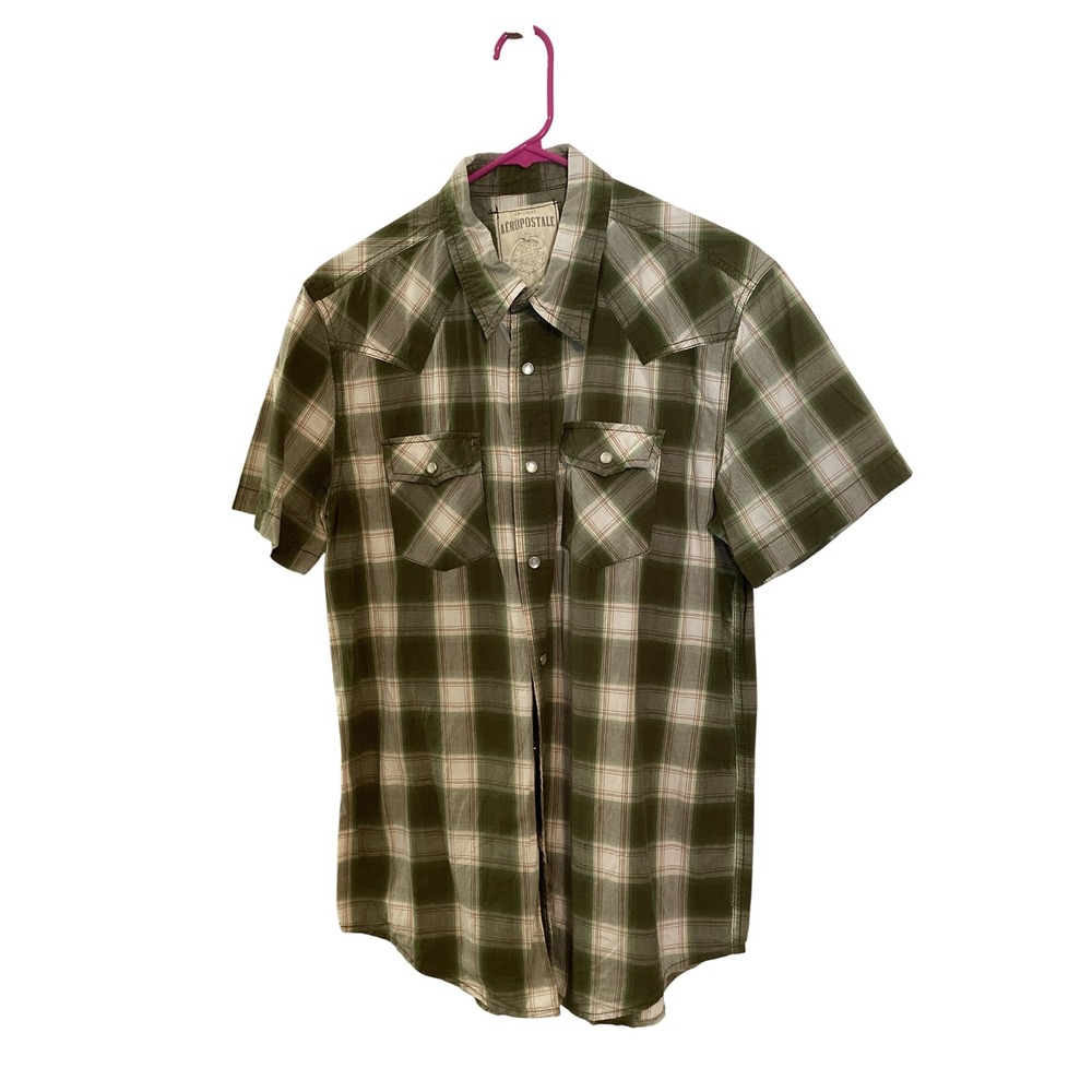 Aeropostale Shirt M Gorpcore Rustic Plaid Americana Farmhouse Retro Country